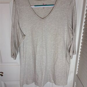 Woman Within Gray Tunic Blouse Relaxed Fit